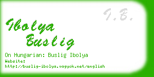 ibolya buslig business card
